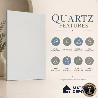 Belina Quartz QR 00088 B Frosted Viola Series 10.75 ft x 2.71 ft Quartz - 20 mm | 7 Years Warranty | Suitable for Kitchen, Restaurant, Counter Tops, Dining, Reception, office
