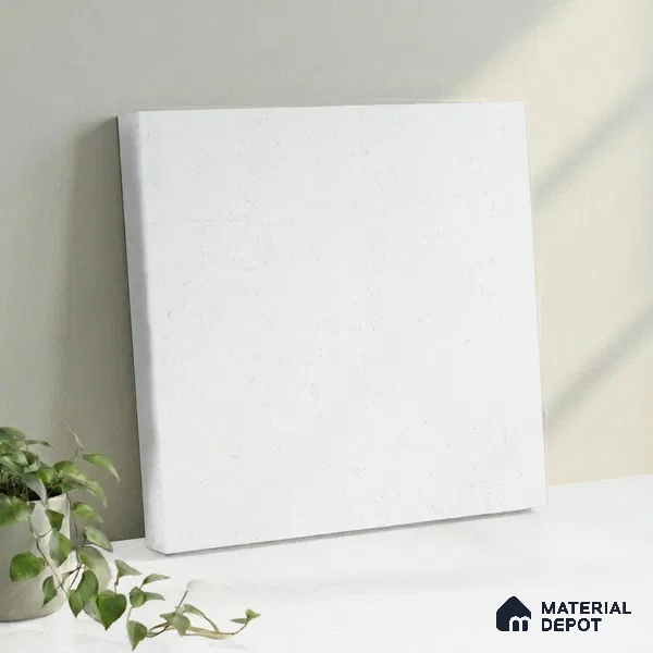 Belina Quartz QR 00095 Carrara Mist Regalia Series 11.42 ft x 6.58 ft Quartz - 20 mm | 10 Years Warranty | Suitable for Kitchen, Restaurant, Counter Tops, Dining, Reception, office