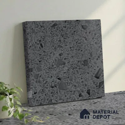 Belina Quartz QR 00163 Granite Mist Value Series 10.66 ft x 5.31 ft Quartz - 20 mm | 5 Years Warranty | Suitable for Kitchen, Restaurant, Counter Tops, Dining, Reception, office