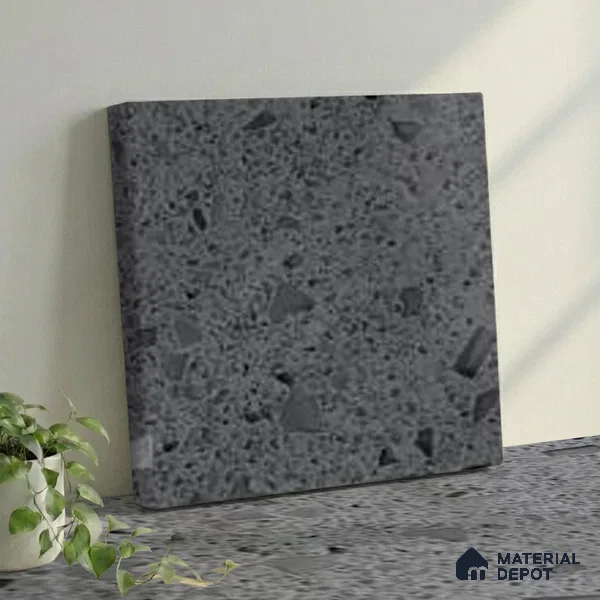 Belina Quartz QR 00163 Granite Mist Value Series 10.66 ft x 5.31 ft Quartz - 20 mm | 5 Years Warranty | Suitable for Kitchen, Restaurant, Counter Tops, Dining, Reception, office