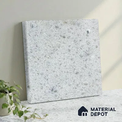 Belina Quartz QR 00164 Frosted Pebble Value Series 10.66 ft x 5.31 ft Quartz - 20 mm | 5 Years Warranty | Suitable for Kitchen, Restaurant, Counter Tops, Dining, Reception, office
