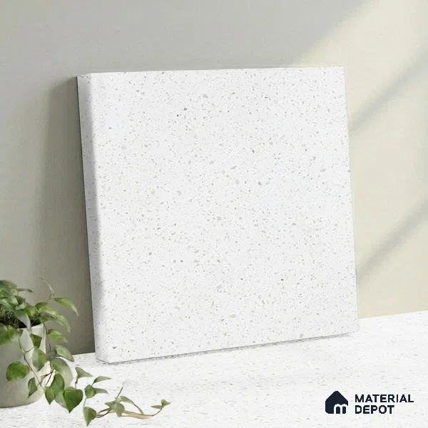 Belina Quartz QR 00167 Frosted Pebble Value Series 10.66 ft x 5.41 ft Quartz - 20 mm | 5 Years Warranty | Suitable for Kitchen, Restaurant, Counter Tops, Dining, Reception, office