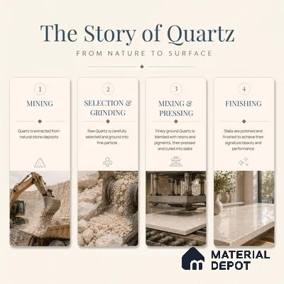 Belina Quartz QR 00168 Pebble Mist Value Series 10.66 ft x 5.41 ft Quartz - 20 mm | 5 Years Warranty | Suitable for Kitchen, Restaurant, Counter Tops, Dining, Reception, office