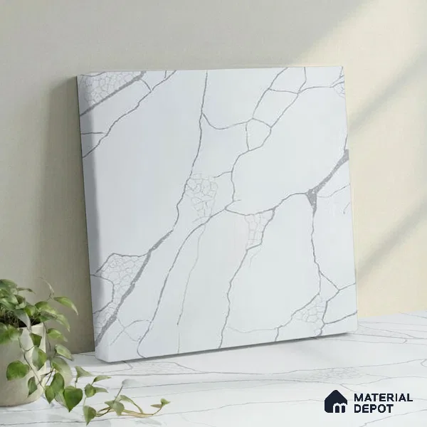 Belina Quartz QR 00178 Frosted Arbor Value Series 10.5 ft x 5.25 ft Quartz - 20 mm | 5 Years Warranty | Suitable for Kitchen, Restaurant, Counter Tops, Dining, Reception, office