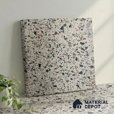 Belina Quartz QR 00182 Urban Terrazzo Value Series 10.6 ft x 5.38 ft Quartz - 20 mm | 5 Years Warranty | Suitable for Kitchen, Restaurant, Counter Tops, Dining, Reception, office