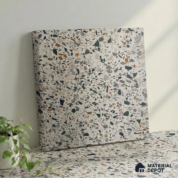 Belina Quartz QR 00182 Urban Terrazzo Value Series 10.6 ft x 5.38 ft Quartz - 20 mm | 5 Years Warranty | Suitable for Kitchen, Restaurant, Counter Tops, Dining, Reception, office
