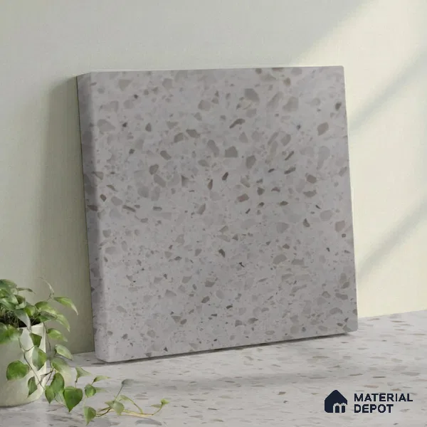 Belina Quartz QR 00184 Ivory Pebble Cloud Value Series 10.5 ft x 5.25 ft Quartz - 20 mm | 5 Years Warranty | Suitable for Kitchen, Restaurant, Counter Tops, Dining, Reception, office