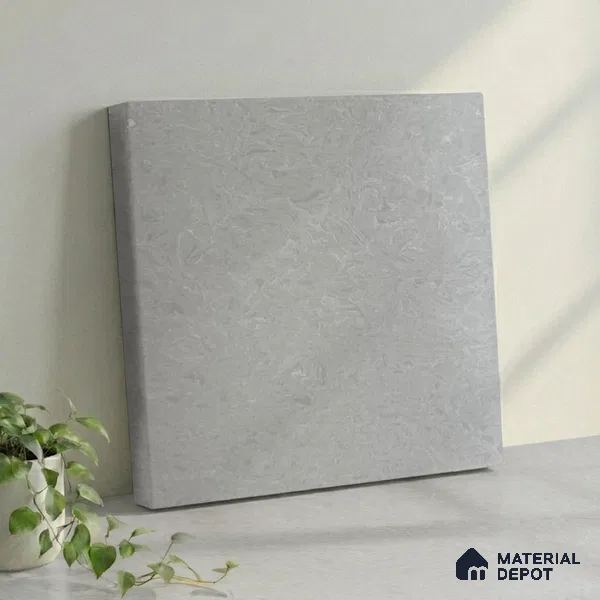 Belina Quartz QR 00190 Opaline Veil Value Series 10.5 ft x 5.25 ft Quartz - 20 mm | 5 Years Warranty | Suitable for Kitchen, Restaurant, Counter Tops, Dining, Reception, office
