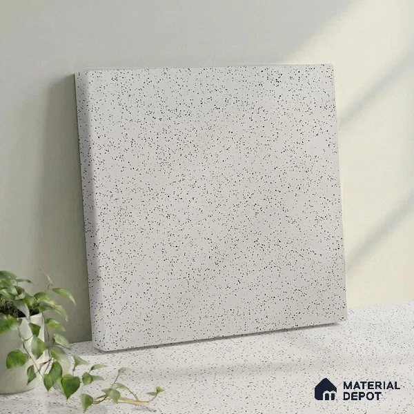 Belina Quartz QR 00200 Frosted Pearl Helsinki Series 11.5 ft x 6.5 ft Quartz - 20 mm | 10 Years of Replacement Warranty | Suitable for Kitchen, Restaurant, Counter Tops, Dining, Reception, office