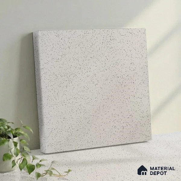 Belina Quartz QR 00201 Frosted Pebble Helsinki Series 11.5 ft x 6.5 ft Quartz - 20 mm | 10 Years of Replacement Warranty | Suitable for Kitchen, Restaurant, Counter Tops, Dining, Reception, office