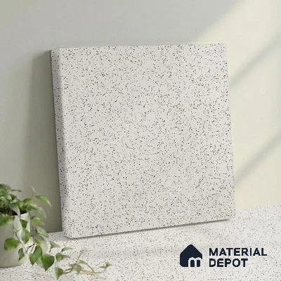 Belina Quartz QR 00202 Ivory Terrazzo Helsinki Series 11.5 ft x 6.5 ft Quartz - 20 mm | 10 Years of Replacement Warranty | Suitable for Kitchen, Restaurant, Counter Tops, Dining, Reception, office