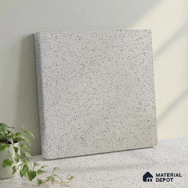 Belina Quartz QR 00204 Frosted Pebble Helsinki Series 11.5 ft x 6.5 ft Quartz - 20 mm | 10 Years of Replacement Warranty | Suitable for Kitchen, Restaurant, Counter Tops, Dining, Reception, office