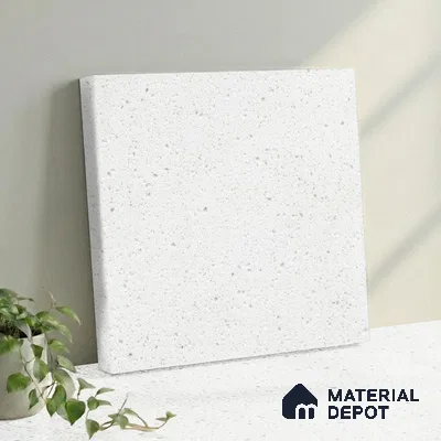 Belina Quartz QR 00207 Frosted Pearl Helsinki Series 11.5 ft x 6.5 ft Quartz - 20 mm | 10 Years of Replacement Warranty | Suitable for Kitchen, Restaurant, Counter Tops, Dining, Reception, office