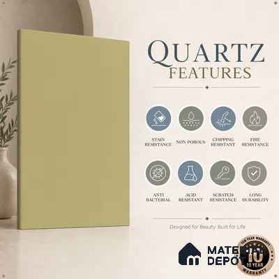 Belina Quartz QR 00210 Sand Dune Helsinki Series 11.5 ft x 6.5 ft Quartz - 20 mm | 10 Years of Replacement Warranty | Suitable for Kitchen, Restaurant, Counter Tops, Dining, Reception, office