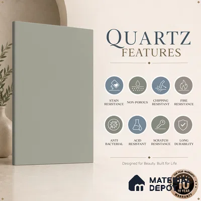 Belina Quartz QR 00212 Ivory Haze Helsinki Series 11.5 ft x 6.5 ft Quartz - 20 mm | 10 Years of Replacement Warranty | Suitable for Kitchen, Restaurant, Counter Tops, Dining, Reception, office