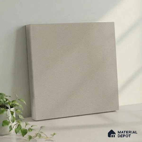 Belina Quartz QR 00216 Frosted Mocha Helsinki Series 11.5 ft x 6.5 ft Quartz - 20 mm | 10 Years of Replacement Warranty | Suitable for Kitchen, Restaurant, Counter Tops, Dining, Reception, office