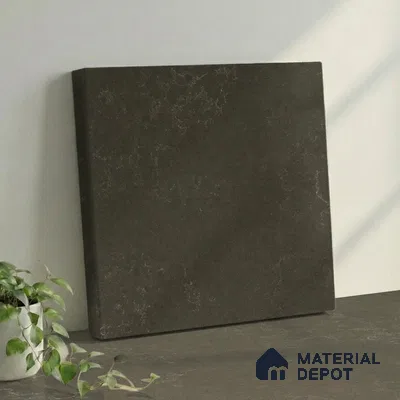Belina Quartz QR 00220 Obsidian Veil Helsinki Series 11.5 ft x 6.5 ft Quartz - 20 mm | 10 Years of Replacement Warranty | Suitable for Kitchen, Restaurant, Counter Tops, Dining, Reception, office
