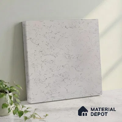 Belina Quartz QR 00225 Frosted Ink Helsinki Series 11.5 ft x 6.5 ft Quartz - 20 mm | 10 Years of Replacement Warranty | Suitable for Kitchen, Restaurant, Counter Tops, Dining, Reception, office