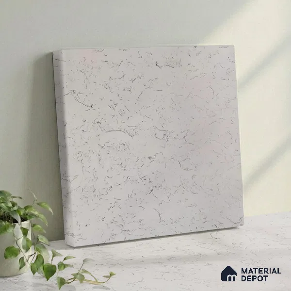 Belina Quartz QR 00225 Frosted Ink Helsinki Series 11.5 ft x 6.5 ft Quartz - 20 mm | 10 Years of Replacement Warranty | Suitable for Kitchen, Restaurant, Counter Tops, Dining, Reception, office