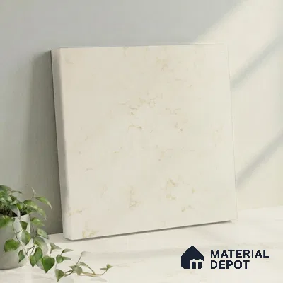 Belina Quartz QR 00226 Ivory Whisper Helsinki Series 11.5 ft x 6.5 ft Quartz - 20 mm | 10 Years of Replacement Warranty | Suitable for Kitchen, Restaurant, Counter Tops, Dining, Reception, office