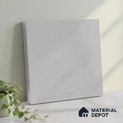 Belina Quartz QR 00227 Frosted Cascade Helsinki Series 11.5 ft x 6.5 ft Quartz - 20 mm | 10 Years of Replacement Warranty | Suitable for Kitchen, Restaurant, Counter Tops, Dining, Reception, office