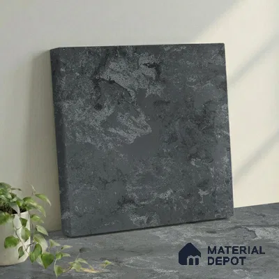 Belina Quartz QR 00228 Noir Nebula Helsinki Series 11.5 ft x 6.5 ft Quartz - 20 mm | 10 Years of Replacement Warranty | Suitable for Kitchen, Restaurant, Counter Tops, Dining, Reception, office