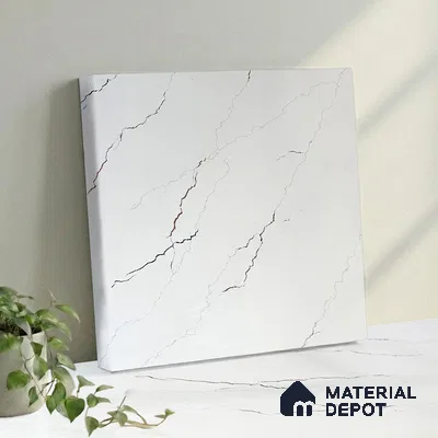 Belina Quartz QR 00234 Copper Vein Helsinki Series 11.5 ft x 6.5 ft Quartz - 20 mm | 10 Years of Replacement Warranty | Suitable for Kitchen, Restaurant, Counter Tops, Dining, Reception, office