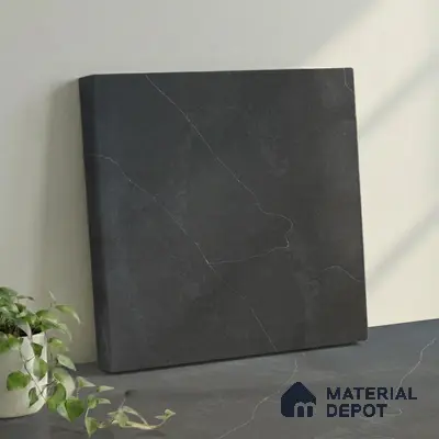 Belina Quartz QR 00240 Obsidian Trace Helsinki Series 11.5 ft x 6.5 ft Quartz - 20 mm | 10 Years of Replacement Warranty | Suitable for Kitchen, Restaurant, Counter Tops, Dining, Reception, office