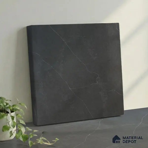 Belina Quartz QR 00240 Obsidian Trace Helsinki Series 11.5 ft x 6.5 ft Quartz - 20 mm | 10 Years of Replacement Warranty | Suitable for Kitchen, Restaurant, Counter Tops, Dining, Reception, office