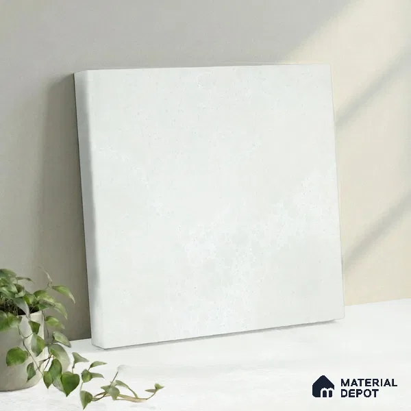 Belina Quartz QR 00241 Frosted Cloud Helsinki Series 11.5 ft x 6.5 ft Quartz - 20 mm | 10 Years of Replacement Warranty | Suitable for Kitchen, Restaurant, Counter Tops, Dining, Reception, office