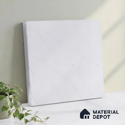 Belina Quartz QR 00247 Serene Veil Helsinki Series 11.5 ft x 6.5 ft Quartz - 20 mm | 10 Years of Replacement Warranty | Suitable for Kitchen, Restaurant, Counter Tops, Dining, Reception, office