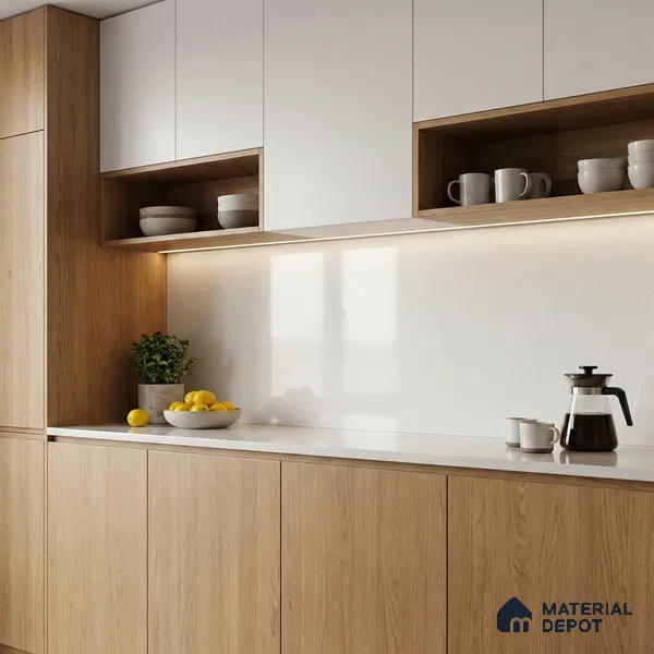 Belina Quartz QR 00250 Frosted Pearl Helsinki Series 11.5 ft x 6.5 ft Quartz - 20 mm | 10 Years of Replacement Warranty | Suitable for Kitchen, Restaurant, Counter Tops, Dining, Reception, office