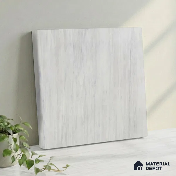 Belina Quartz QR 00258 Silver Drift Helsinki Series 11.42 ft x 6.6 ft Quartz - 20 mm | 10 Years and Replacement Warranty | Suitable for Kitchen, Restaurant, Counter Tops, Dining, Reception, office