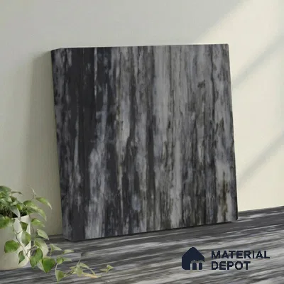 Belina Quartz QR 00259 Obsidian Drift Helsinki Series 11.42 ft x 6.6 ft Quartz - 20 mm | 10 Years and Replacement Warranty | Suitable for Kitchen, Restaurant, Counter Tops, Dining, Reception, office