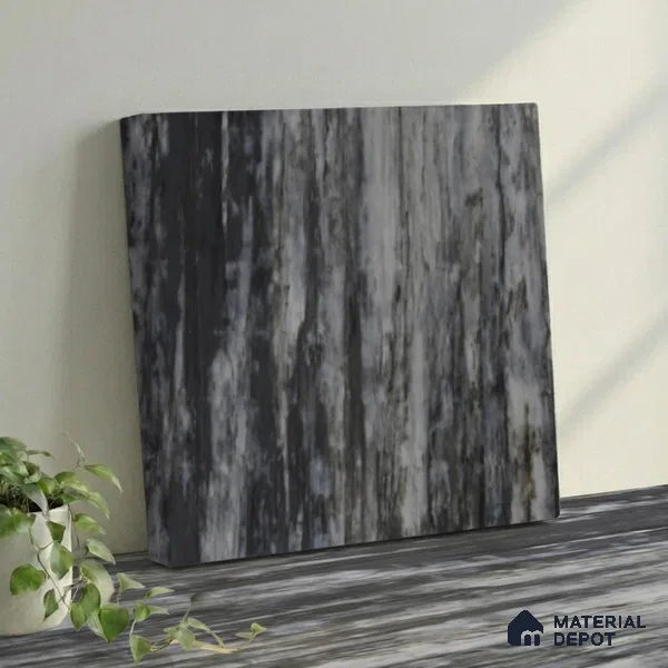 Belina Quartz QR 00259 Obsidian Drift Helsinki Series 11.42 ft x 6.6 ft Quartz - 20 mm | 10 Years and Replacement Warranty | Suitable for Kitchen, Restaurant, Counter Tops, Dining, Reception, office