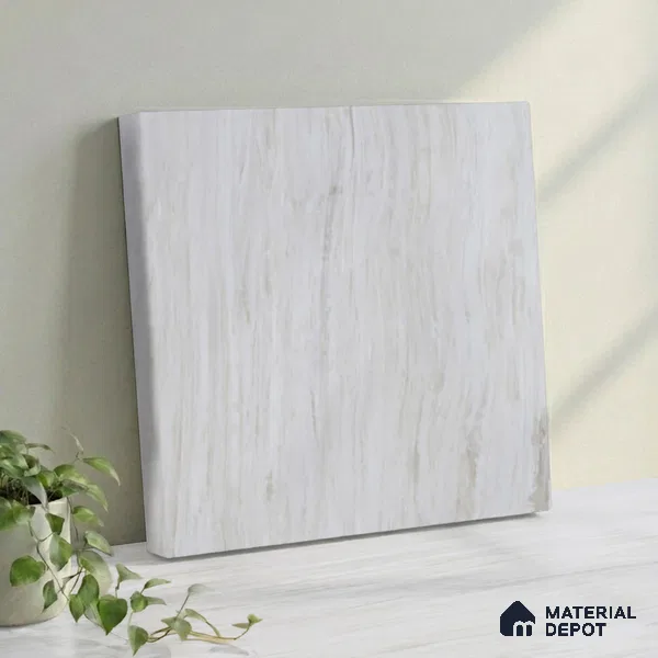Belina Quartz QR 00261 Ivory Drift Helsinki Series 11.42 ft x 6.6 ft Quartz - 20 mm | 10 Years and Replacement Warranty | Suitable for Kitchen, Restaurant, Counter Tops, Dining, Reception, office