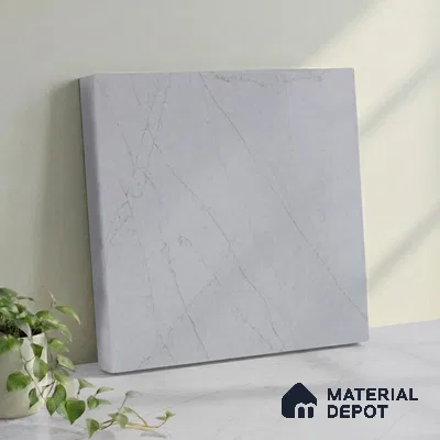 Belina Quartz QR 00262 Silver Veil Helsinki Series 11.42 ft x 6.6 ft Quartz - 20 mm | 10 Years and Replacement Warranty | Suitable for Kitchen, Restaurant, Counter Tops, Dining, Reception, office