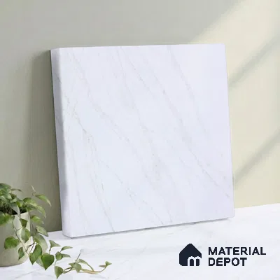 Belina Quartz QR 00263 Whisper Veil Helsinki Series 11.42 ft x 6.6 ft Quartz - 20 mm | 10 Years and Replacement Warranty | Suitable for Kitchen, Restaurant, Counter Tops, Dining, Reception, office