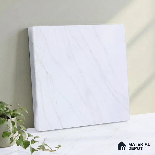 Belina Quartz QR 00263 Whisper Veil Helsinki Series 11.42 ft x 6.6 ft Quartz - 20 mm | 10 Years and Replacement Warranty | Suitable for Kitchen, Restaurant, Counter Tops, Dining, Reception, office