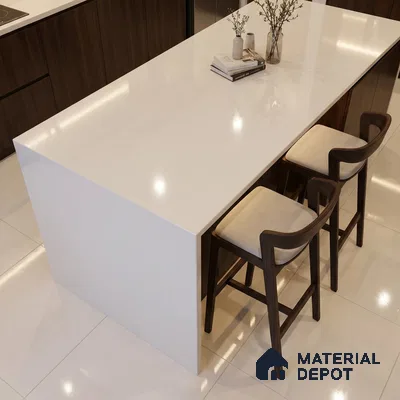 Belina Quartz QR 00265 Frosted Linen Helsinki Series 11.42 ft x 6.6 ft Quartz - 20 mm | 10 Years and Replacement Warranty | Suitable for Kitchen, Restaurant, Counter Tops, Dining, Reception, office