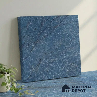 Belina Quartz QR 00269 Azure Cascade Value Series 10.5 ft x 5.25 ft Quartz - 20 mm | 5 Years Warranty | Suitable for Kitchen, Restaurant, Counter Tops, Dining, Reception, office