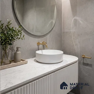 Belina Quartz QR 00272 Frosted Stratus Helsinki Series 11.42 ft x 6.59 ft Quartz - 20 mm | 10 Years and Replacement Warranty | Suitable for Kitchen, Restaurant, Counter Tops, Dining, Reception, office