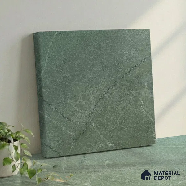 Belina Quartz QR 00274 Verdant Cascade Helsinki Series 11.5 ft x 6.5 ft Quartz - 20 mm | 10 Years of Replacement Warranty | Suitable for Kitchen, Restaurant, Counter Tops, Dining, Reception, office