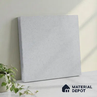 Belina Quartz QR 00279 Mayra Cloud Grey Helsinki Series 10.5 ft x 5.35 ft Quartz - 20 mm | 10 Years and Replacement Warranty | Suitable for Kitchen, Restaurant, Counter Tops, Dining, Reception, office
