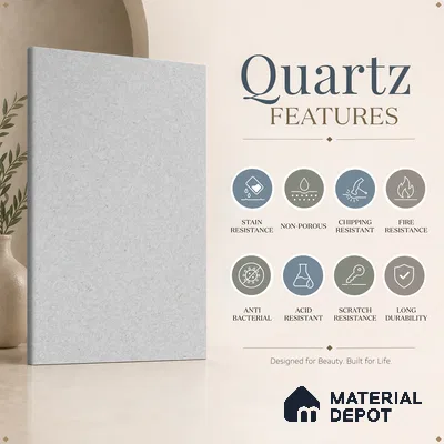 Belina Quartz QR 00280 B Marosa Gold Helsinki Series 10.5 ft x 4.82 ft Quartz - 20 mm | 10 Years and Replacement Warranty | Suitable for Kitchen, Restaurant, Counter Tops, Dining, Reception, office