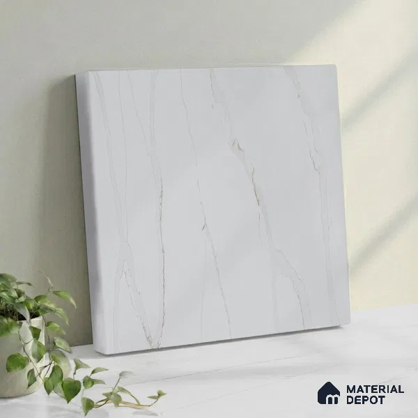 Belina Quartz QR 00284 Madura Royale Gold Helsinki Series 10.5 ft x 5.35 ft Quartz - 20 mm | 10 Years and Replacement Warranty | Suitable for Kitchen, Restaurant, Counter Tops, Dining, Reception, office