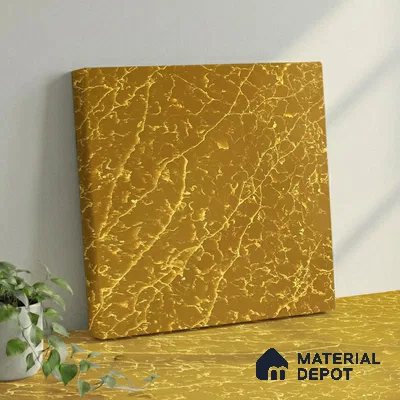 Belina Quartz QR 00298 Onyx Golden Imperiale Helsinki Series 10.5 ft x 5.35 ft Quartz - 20 mm | 10 Years and Replacement Warranty | Suitable for Kitchen, Restaurant, Counter Tops, Dining, Reception, office