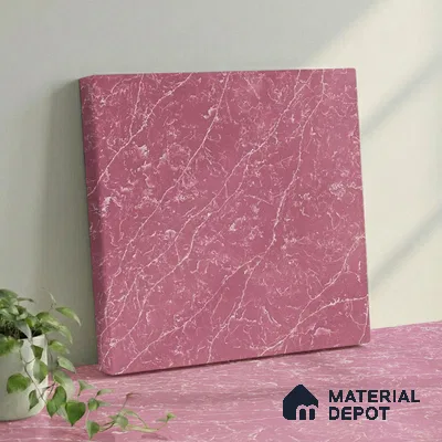 Belina Quartz QR 00299 Onyx Pink Rosella Helsinki Series 10.5 ft x 5.35 ft Quartz - 20 mm | 10 Years and Replacement Warranty | Suitable for Kitchen, Restaurant, Counter Tops, Dining, Reception, office
