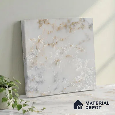 Belina Quartz QR 00300 Majestic Onyx Helsinki Series 10.5 ft x 5.35 ft Quartz - 20 mm | 10 Years and Replacement Warranty | Suitable for Kitchen, Restaurant, Counter Tops, Dining, Reception, office
