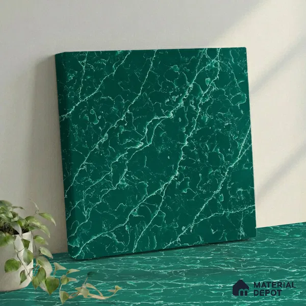 Belina Quartz QR 00302 Onyx Emerald Helsinki Series 10.5 ft x 5.35 ft Quartz - 20 mm | 10 Years and Replacement Warranty | Suitable for Kitchen, Restaurant, Counter Tops, Dining, Reception, office